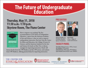Event Poster for The Future of Undergraduate Education