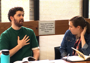 Ellis Reid and Kirsten Welch chatting