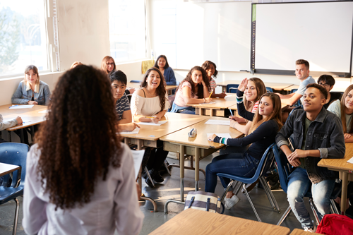 teacher and students in classroom